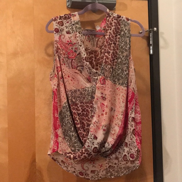 Drapy high low hem wrap top - Picture 2 of 3